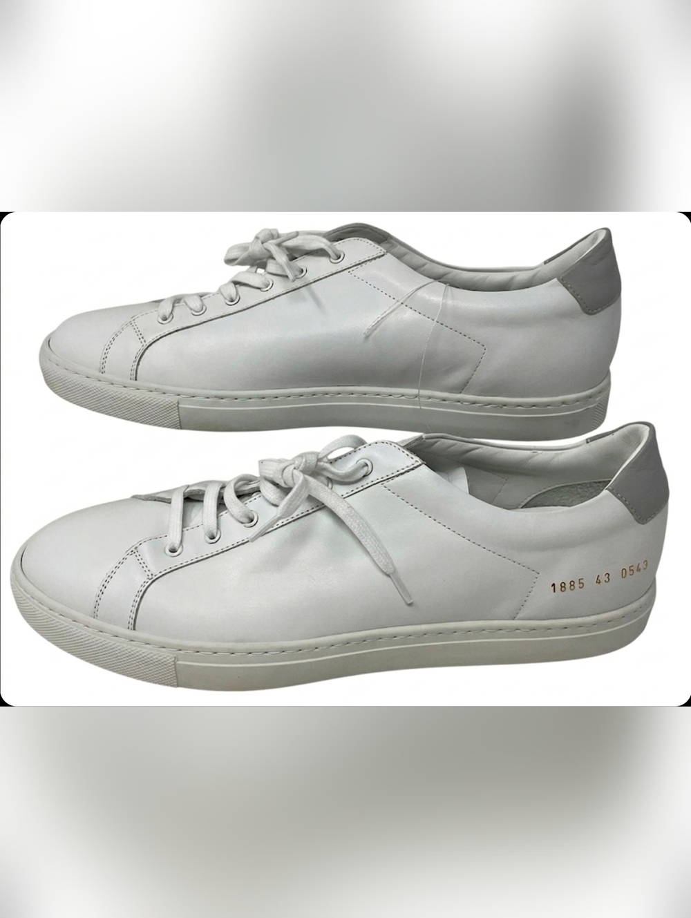 Common Projects Original Achilles Low White / Grey - Size 43 (US 10) - In a box